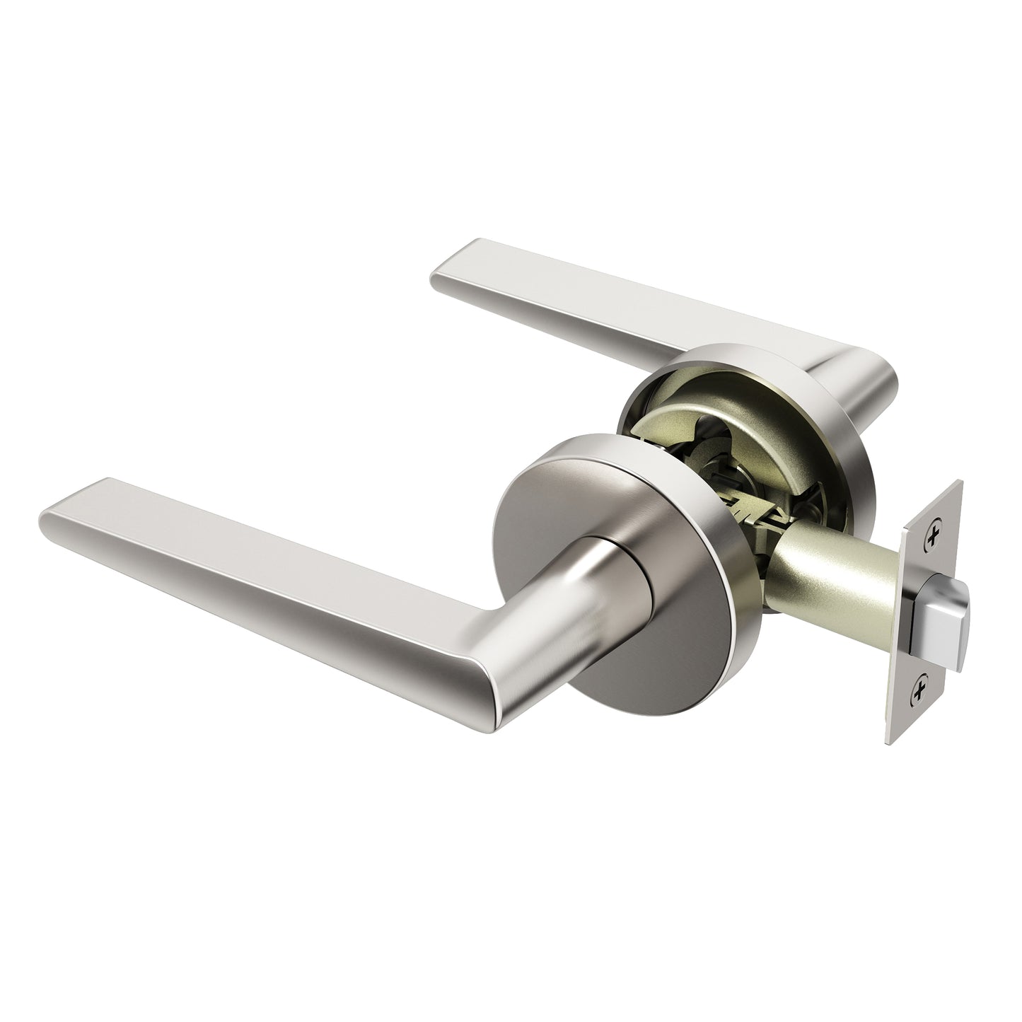 
              
                Okun Halo Passage Door Handle in brushed nickel finish
              
            