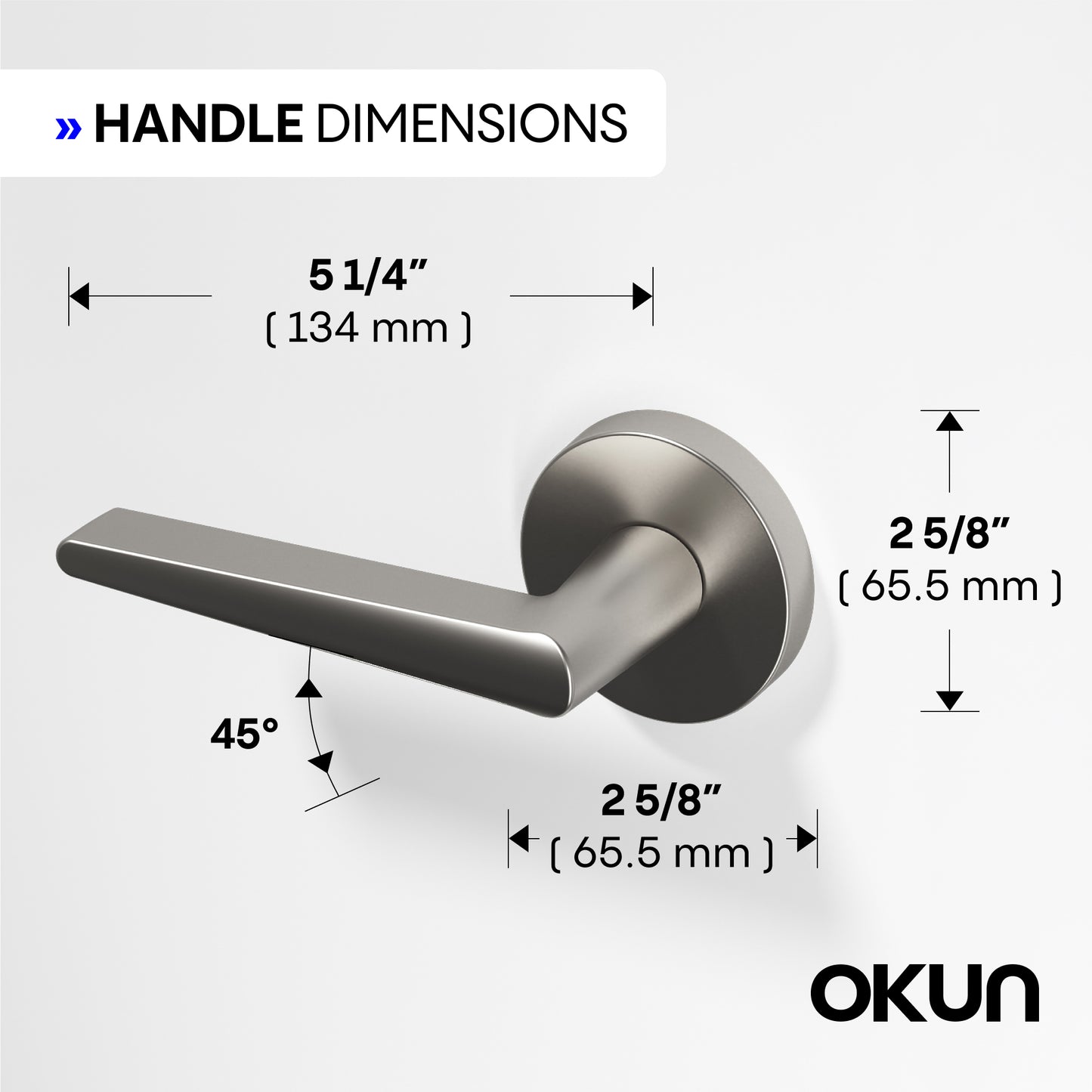 
              
                Okun Halo Passage Door Handle in brushed nickel finish
              
            
