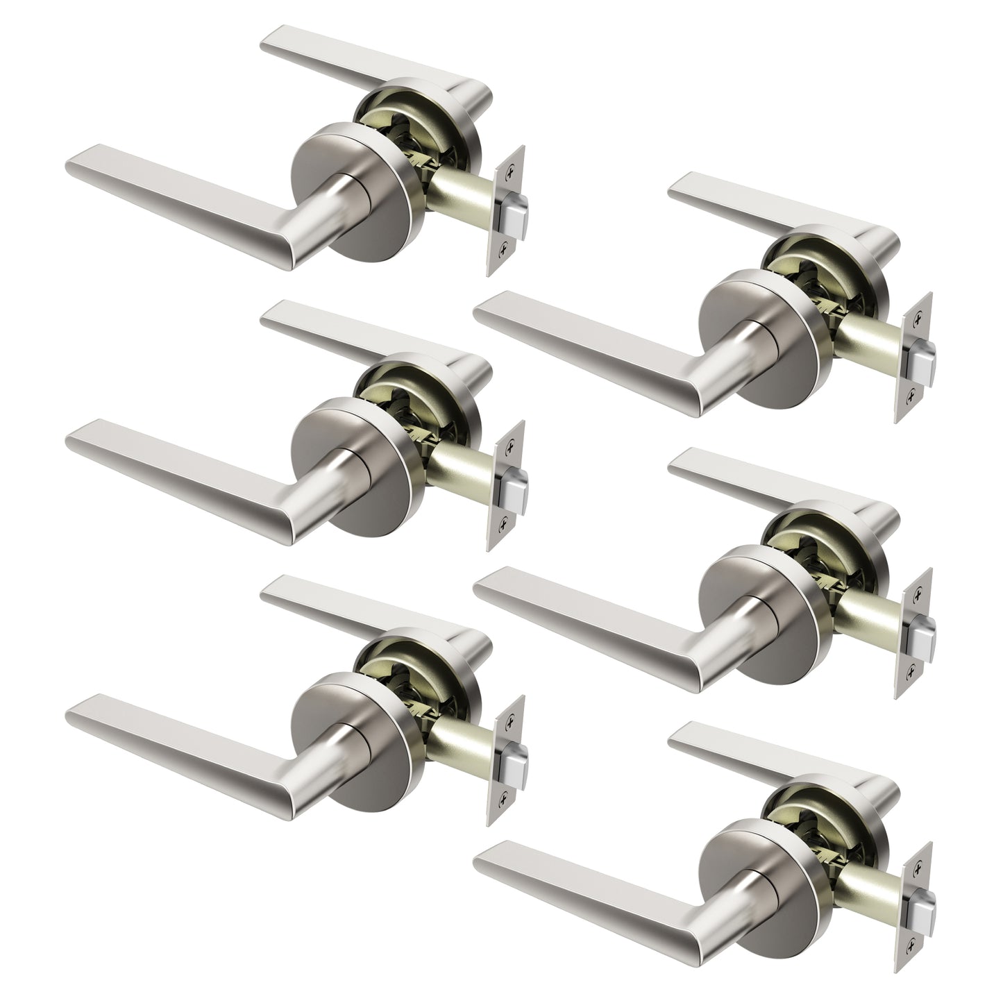 
              
                Okun Halo Passage Door Handle in brushed nickel finish
              
            