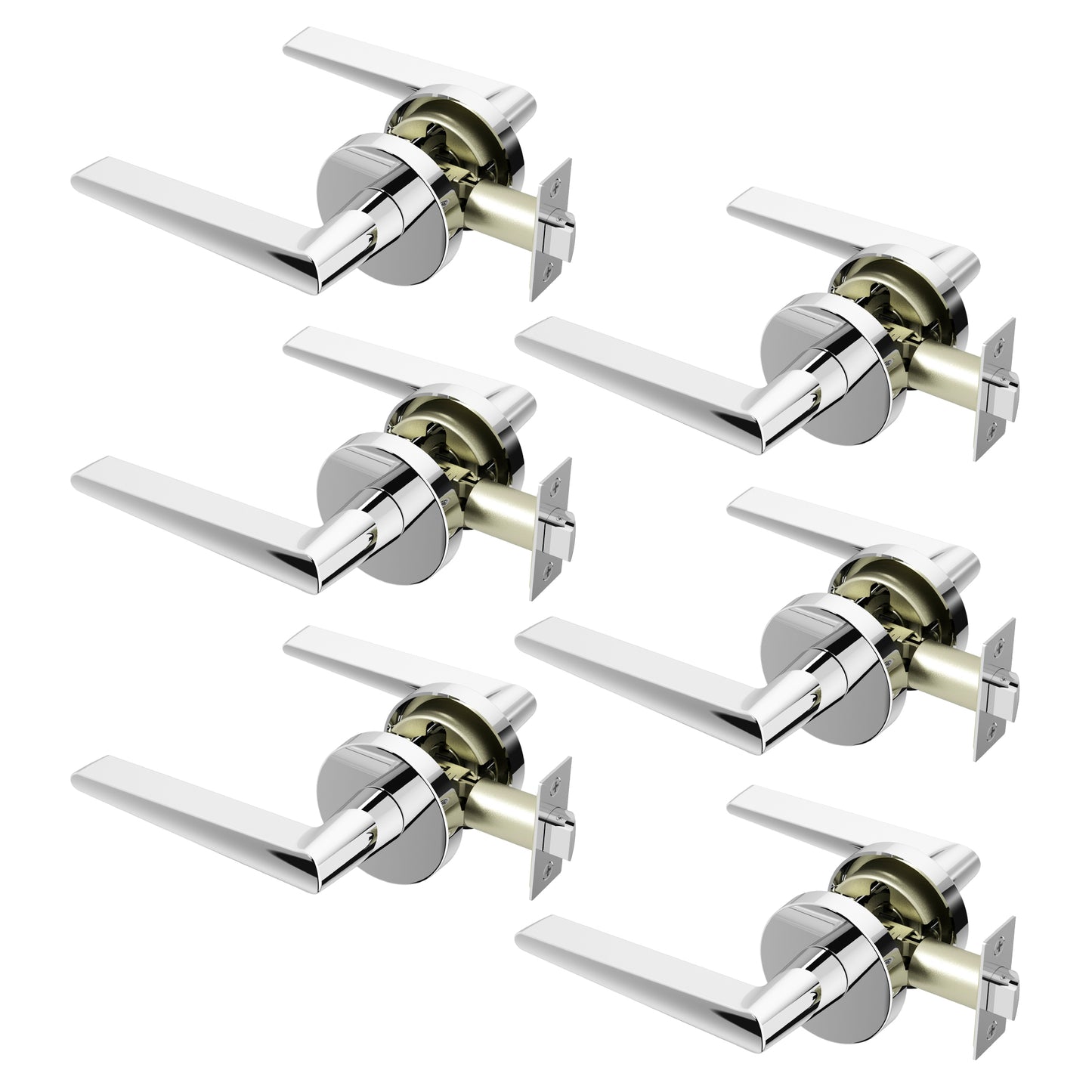 
              
                Okun Halo passage door handle in polished chrome finish
              
            