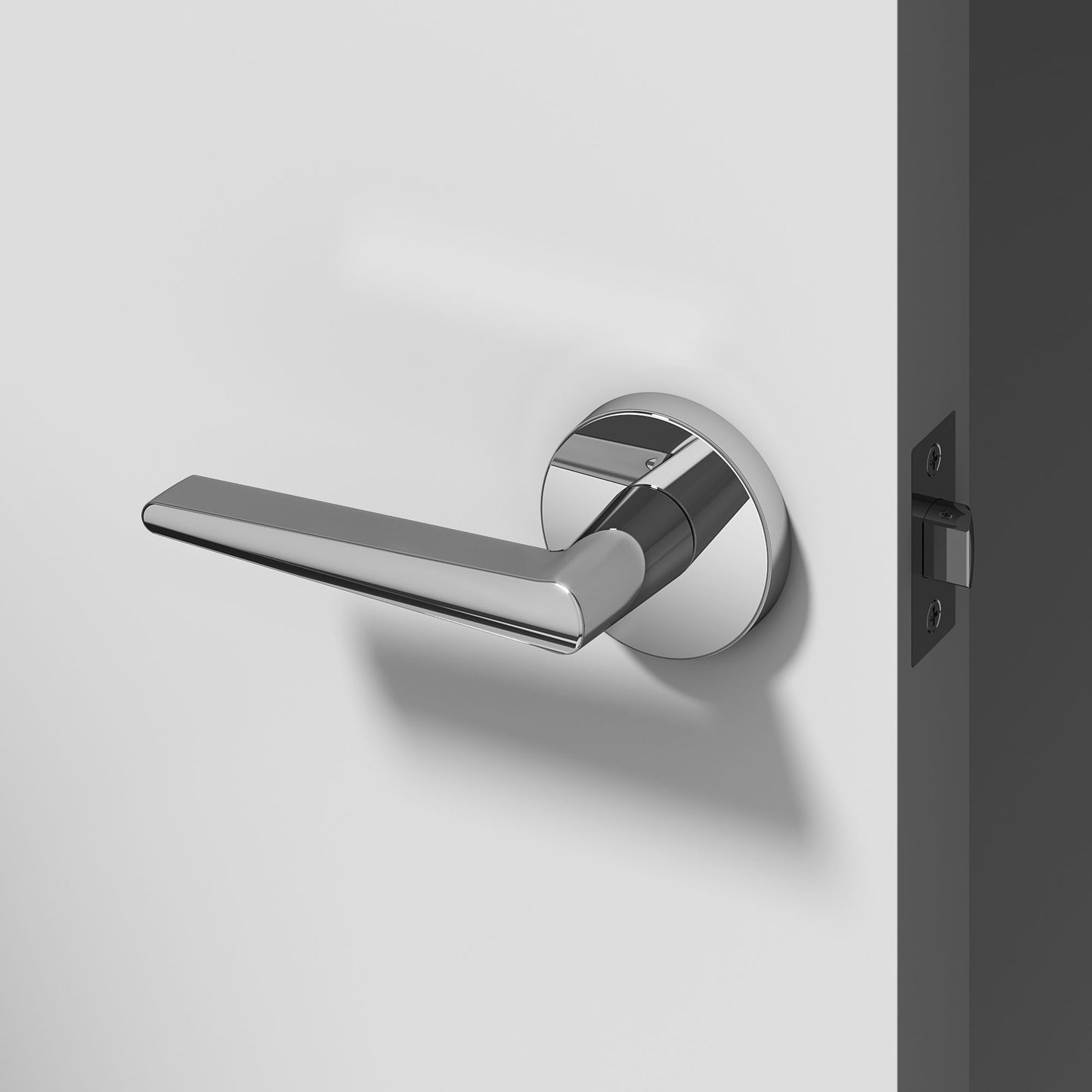 
              
                Okun Halo Passage Door Handle in polished chrome finish
              
            