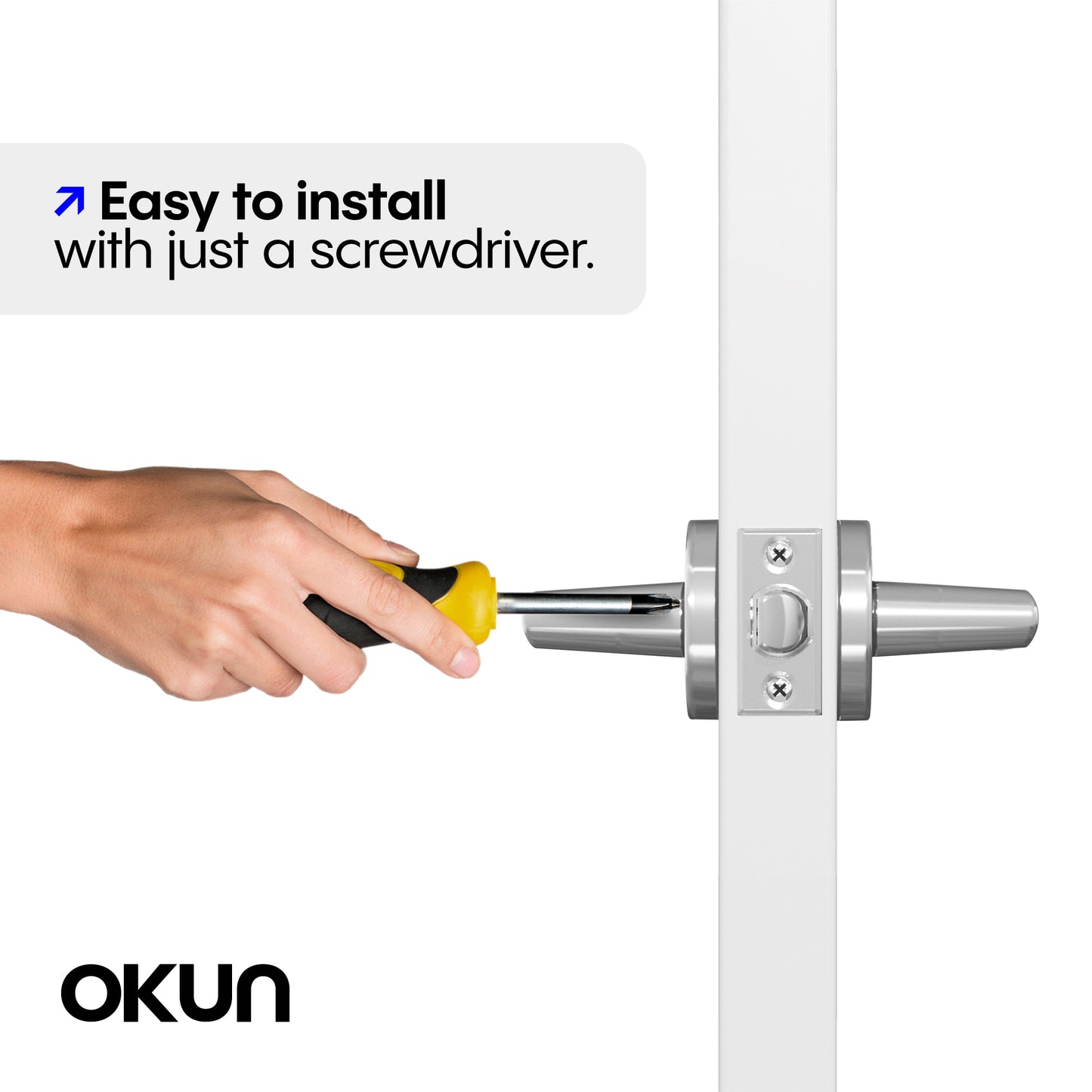 
              
                Okun Halo Passage Door Handle in polished chrome finish
              
            