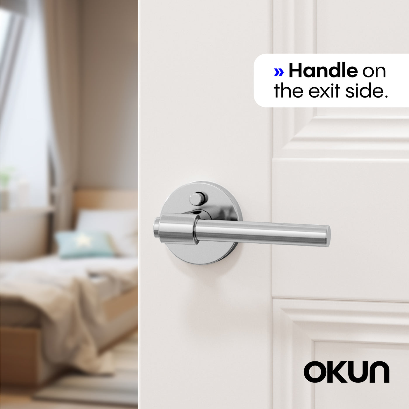 OKUN Zen lever with a smooth, easy-grip cylindrical profile