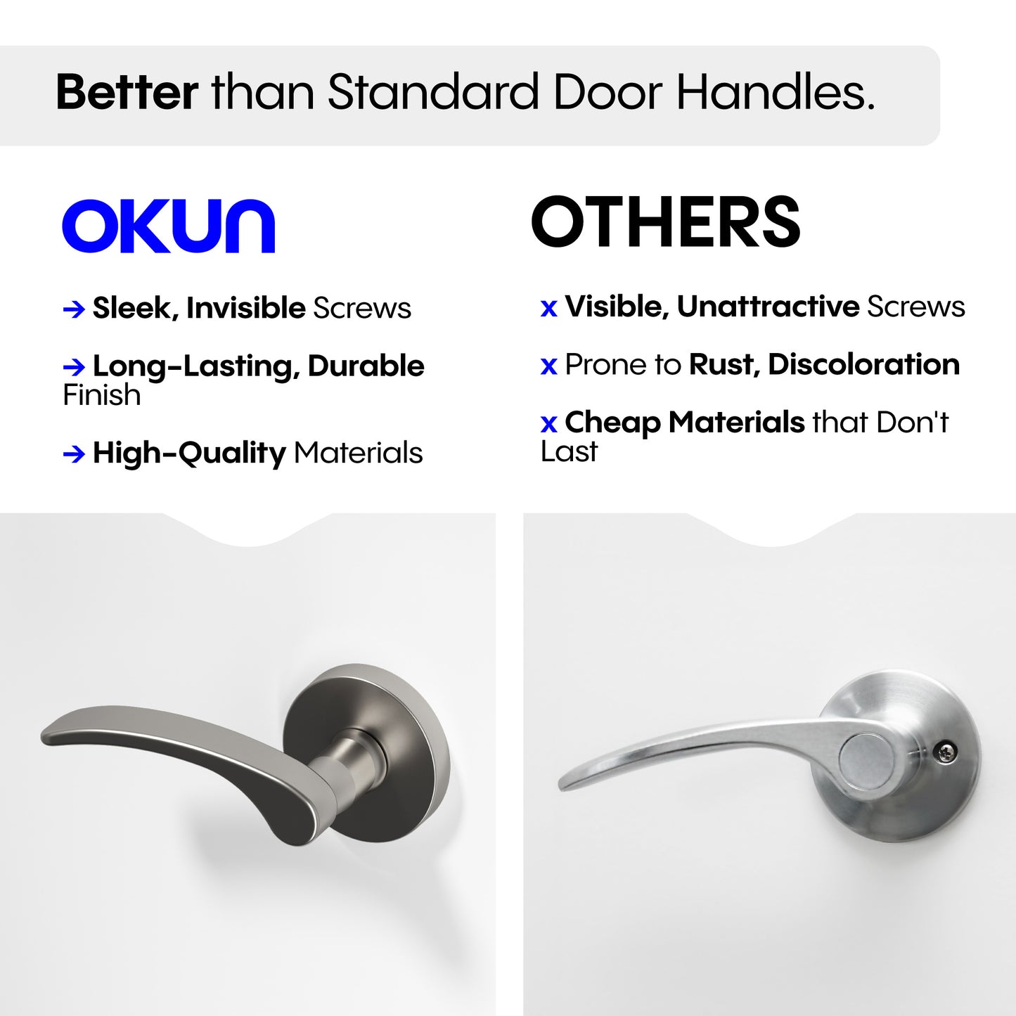 
              
                Okun Brook dummy door handle in dark bronze finish, close-up
              
            