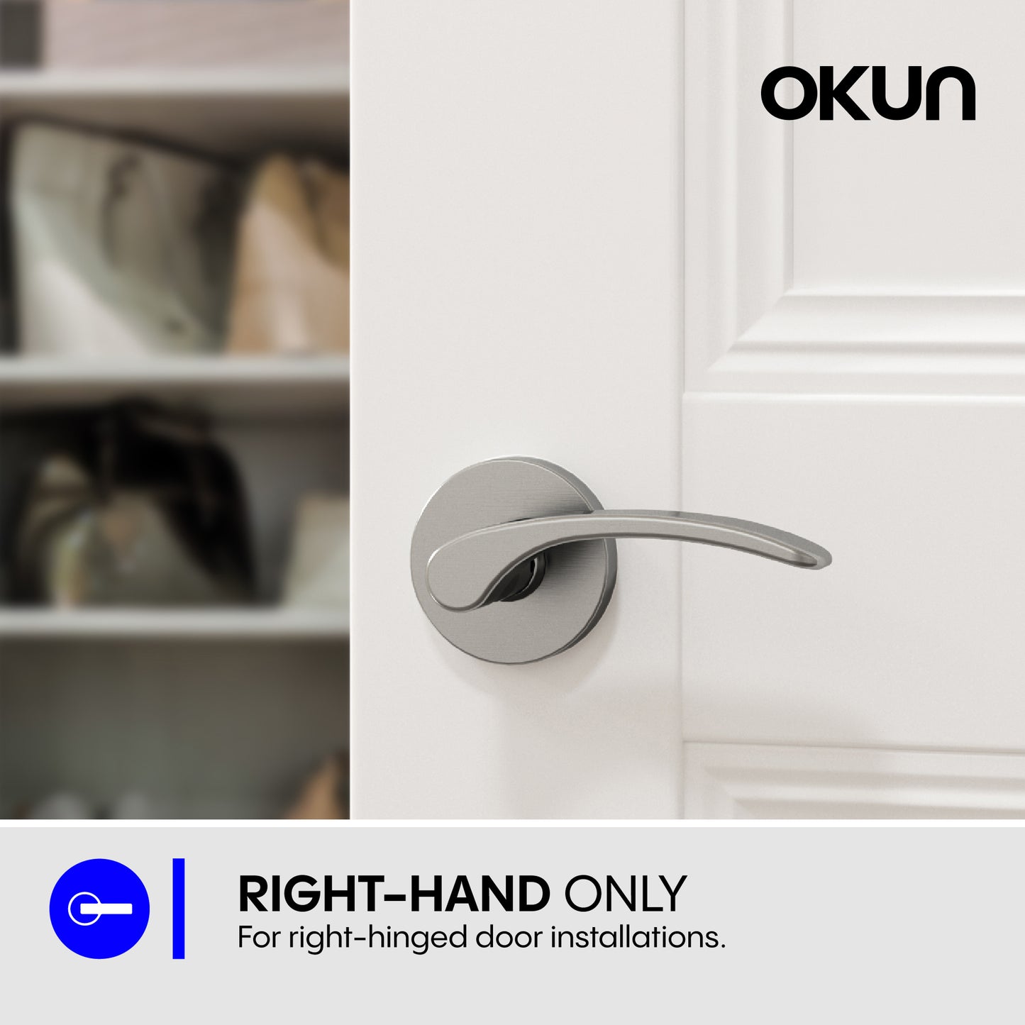 
              
                Okun Brook dummy door handle in dark bronze finish
              
            