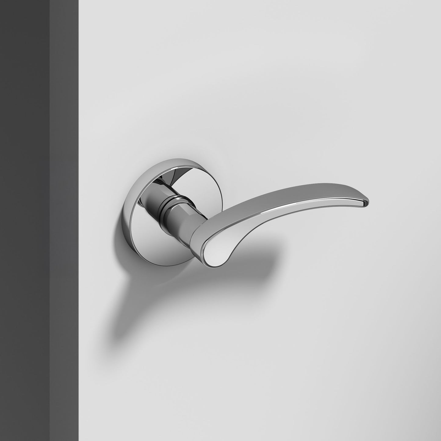 
              
                Okun Brook dummy door handle in polished chrome finish
              
            