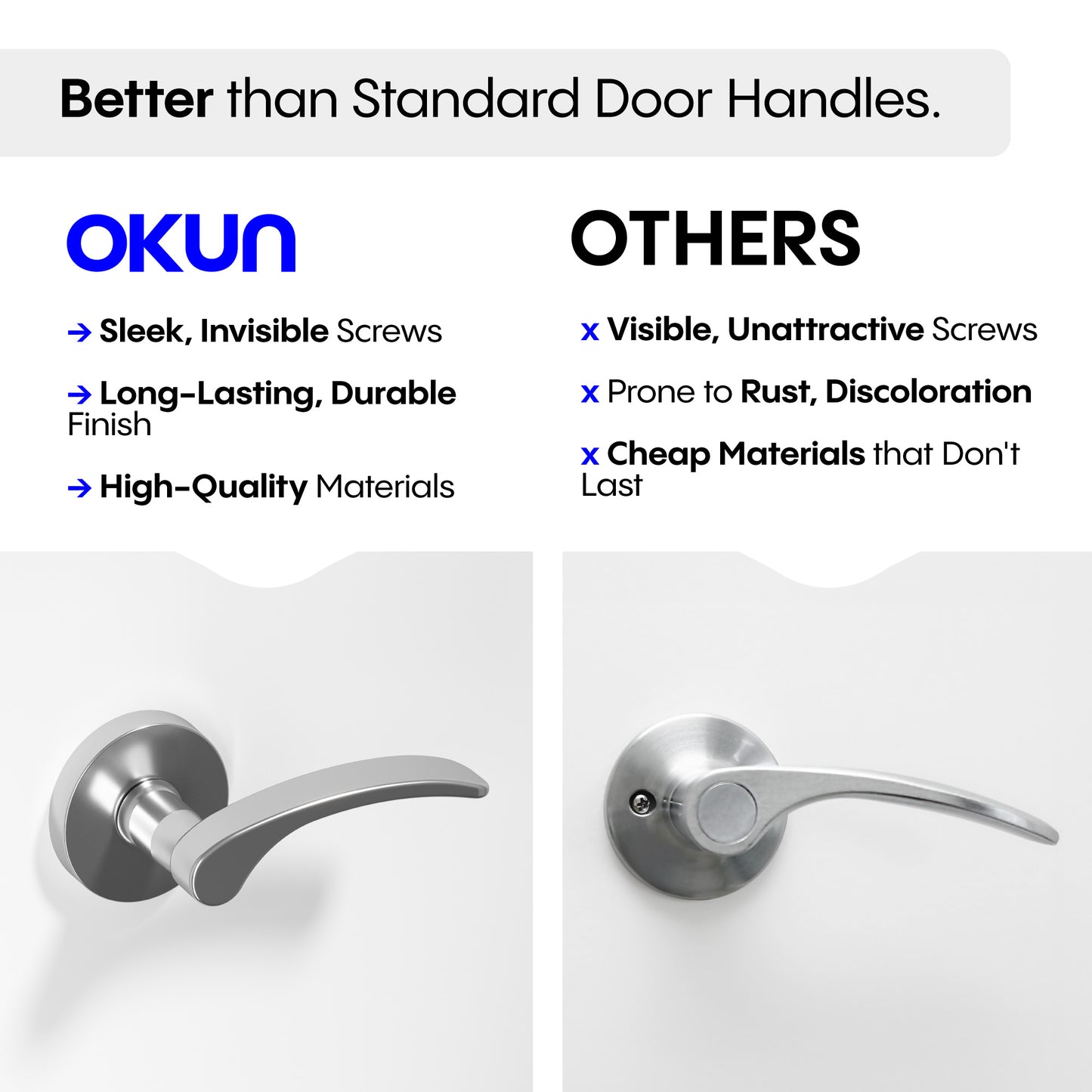 
              
                Okun Brook dummy door handle in polished chrome finish
              
            