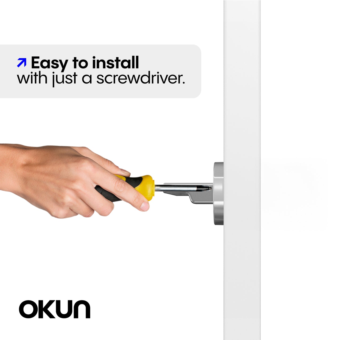 
              
                Okun Brook dummy door handle in polished chrome finish
              
            