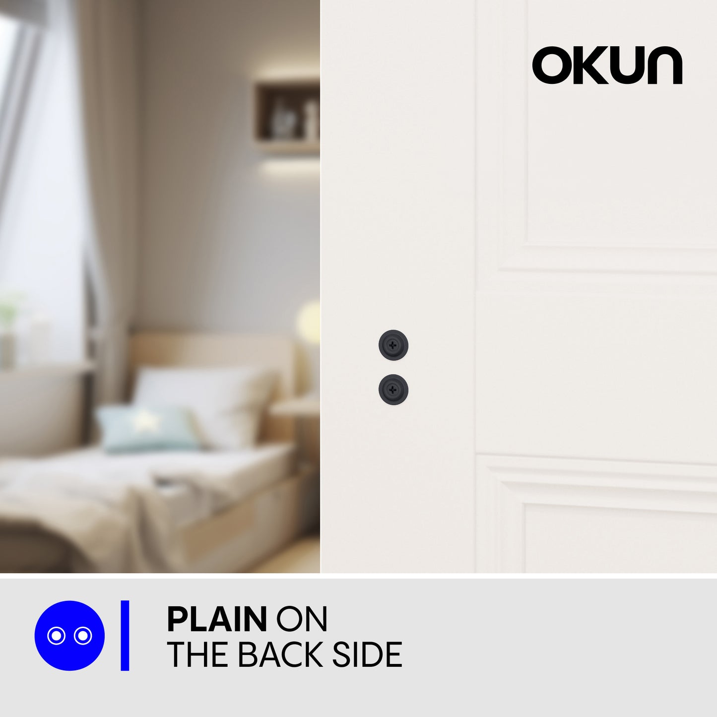 
              
                Okun Brook dummy door handle in matte black finish
              
            