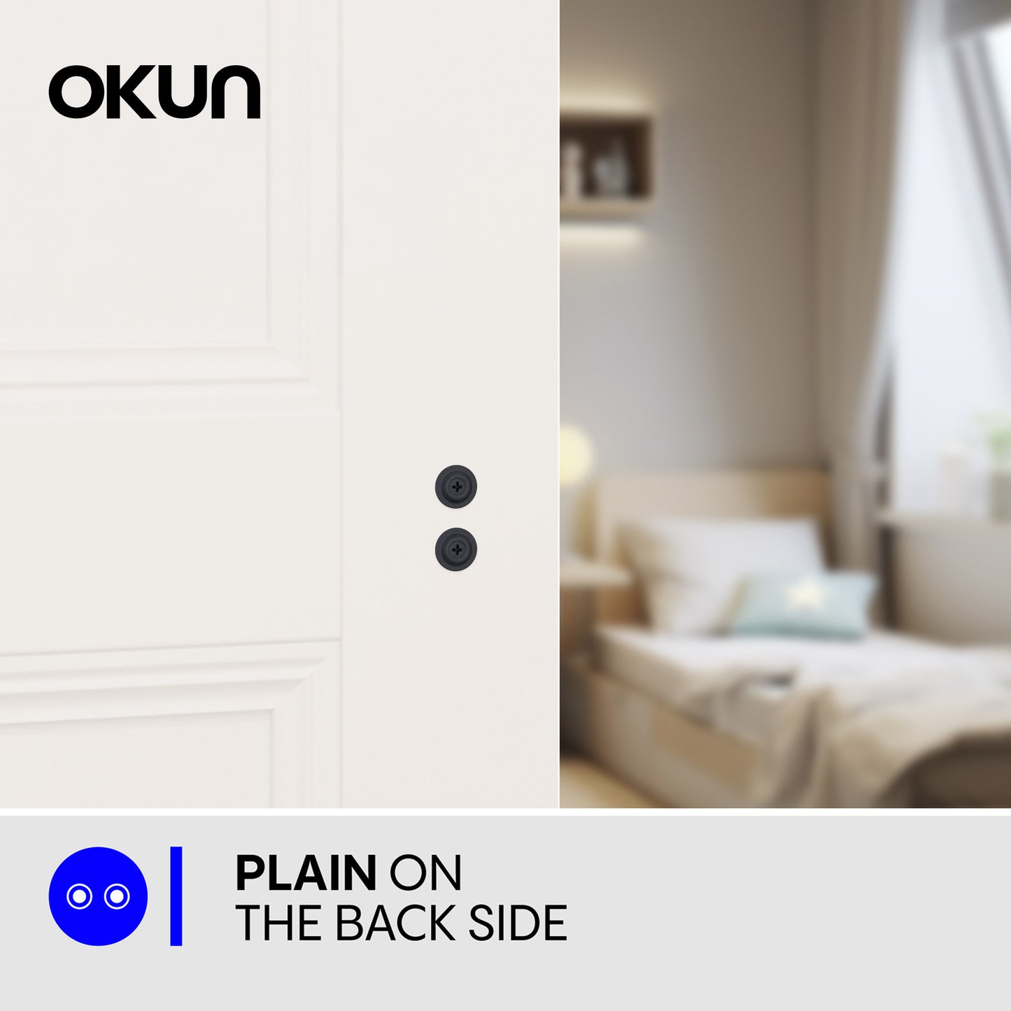 
              
                Okun Brook dummy door handle in matte black finish
              
            