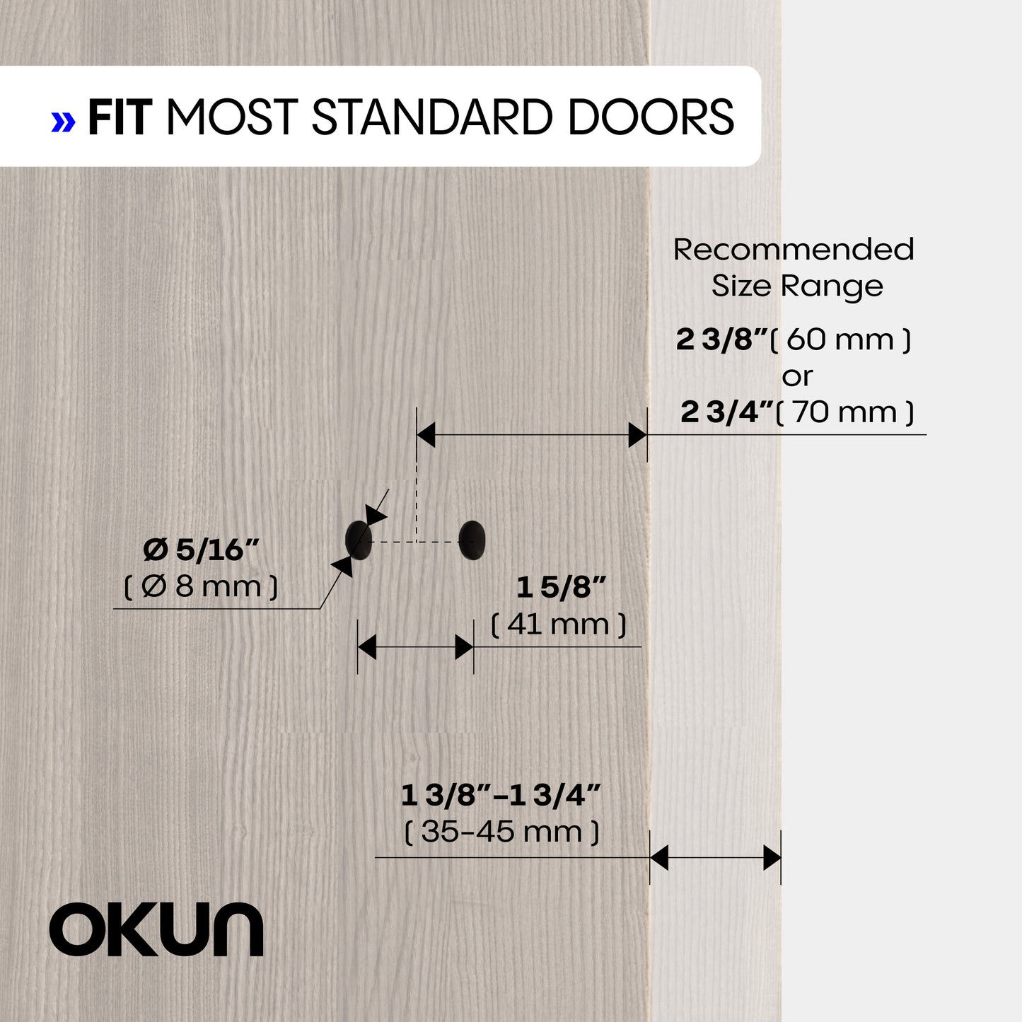 
              
                Okun Brook dummy door handle in matte black finish
              
            