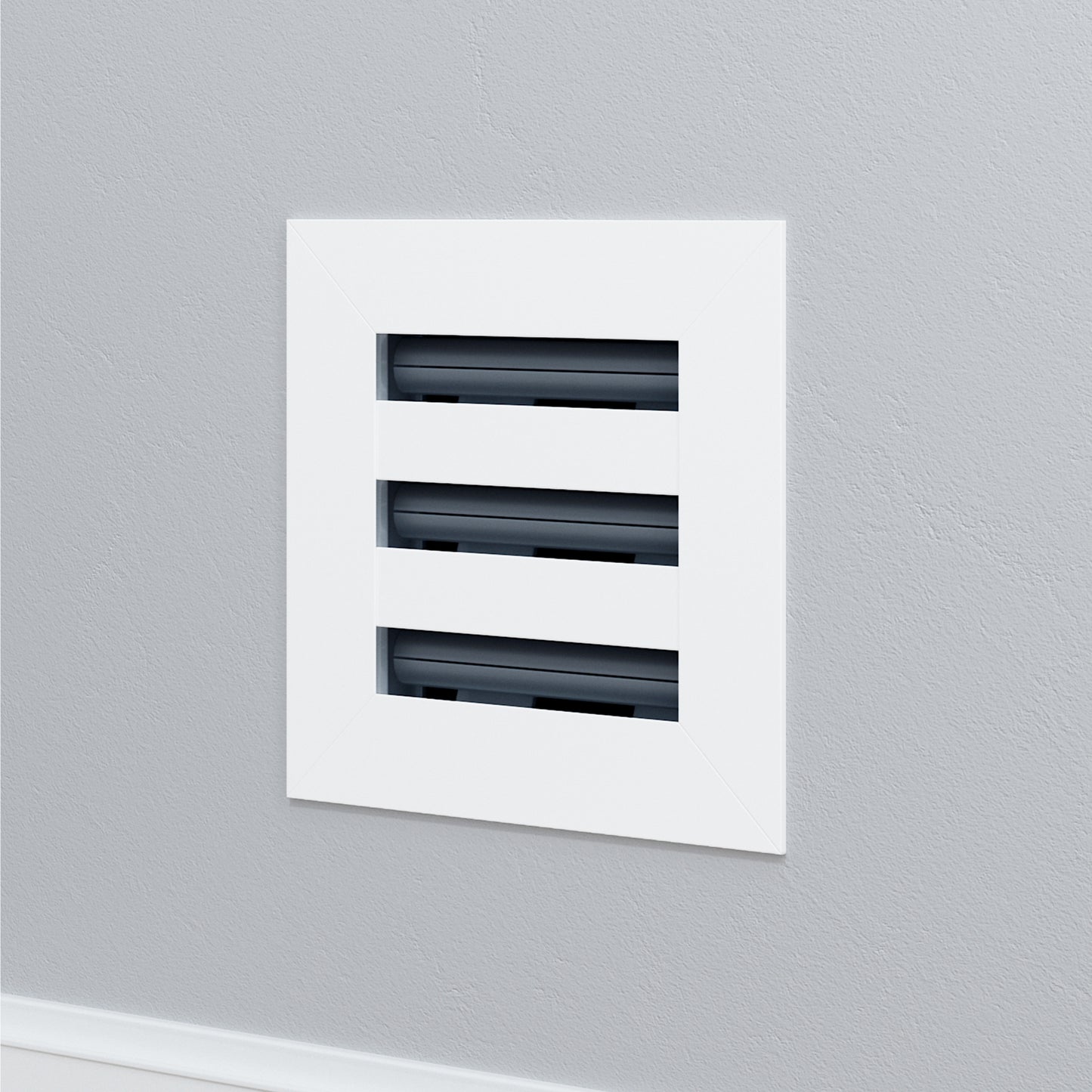 Okun OK50 square metal wall surface vent cover, white