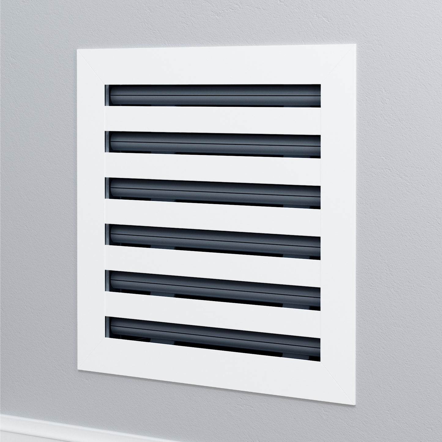 Okun OK50 square metal wall surface vent cover, white 12x12