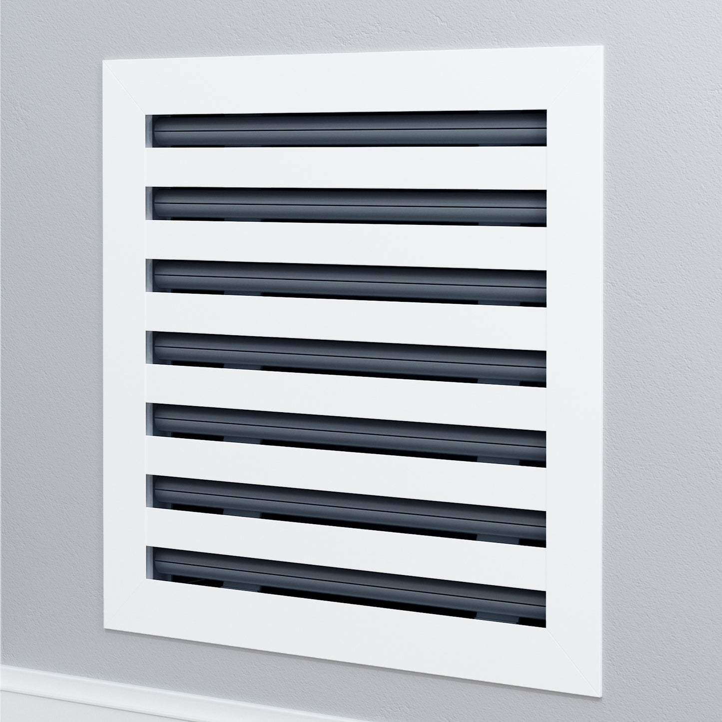 Okun OK50 square metal wall surface vent cover, white 14x14